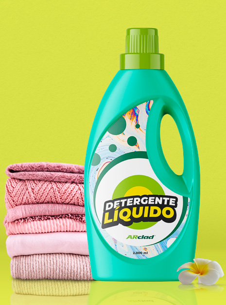 Detergente com toalhas