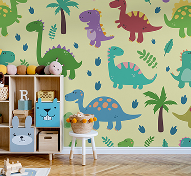 Parede com design infantil de vinil